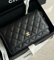 全新Chanel Woc黑金Classis 款