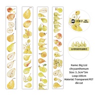 Jianwu 35mm * 500cm dễ thương Pear phong cảnh Vật liệu cắt dán băng dính Pet sáng tạo diy Tạp Chí sổ