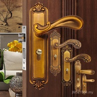 Room Mute Locks Household Locks Bedroom European Style Room Door Locks Indoor Doors Brass Magnetic D