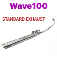 WAVE100 EXHAUST (bunyi std) WAVE 100 WAVE100 EXHAUST EKZOS EXZOS PIPE MUFFLER STANDARD STD ASSY set 