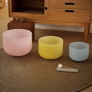 Hye-eun 3pcs 8-12inch 432hz/440hz Crystal Singing Bowl Set, Sound Bowls Meditation Set for Yoga Heal