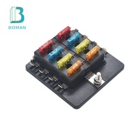 8Road Fuse Box with LED Multi-Channel Car Fuse Box Multi-Position Fuse Holder Car and Boat Modificat