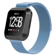 全城熱賣 - 適用於 Fitbit Versa 2 / Fitbit Versa / Fitbit Versa Lite 米蘭尼斯手錶錶帶, 大碼: 2.3x25.8cm（冰藍）
