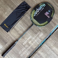 Genuine Kumpoo K520 Pro badminton racket (Black, White), full Carbon quality Thien Cong racket