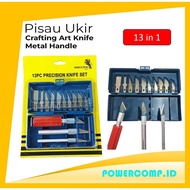 Knifezer A-003 Hand Repair Tools Carving Knife Craft Knife 13Pcs Craft Knife 13 in 1 Knife Carving T