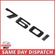 760i LETTERING REAR BOOT LID TRUNK BADGE EMBLEM FOR BMW 7 SERIES, MATT BLACK
