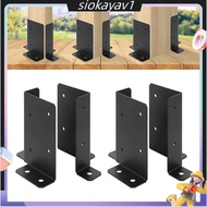 Wood Fence Post Base Support Bracket 4pcs Adjustable Fit for 2x4, , 6x6 for Pergola, Mailbox Post Ba