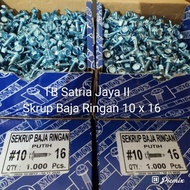 skrup baja ringan lion, baut baja ringan 10x16 hrg per dus isi 1000pcs