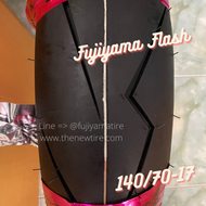 ยางหลัง 140/70-17 ลาย Flash ยี่ห้อ FUJIYAMA หนึบเกาะถนน เข้าโค้งดีเยี่ยม ลายอย่างสวย ยางหลังสำหรับ R15 Mslaz NINJA300 CBR250 CBR300  ยาง Tubeless ไม่ใช้ยางใน