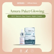 Amura Trio Radiance Duo - Paket Perawatan Wajah Intensif - Serum & Krim Siang Malam