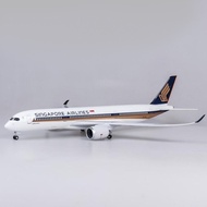 Singapore Airlines Airbus A350 Airplane Model with LED Light (Touch or Sound Control) Plane for Deco