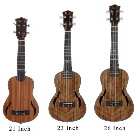 IRIN 21/23/26 Inch Ukulele Mini Guitar Four-String Walnut Ukulele Plucked Instrument Beginner Practi