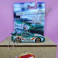 Diecast Hot Wheels Loose Smooth 2025 Silver series Collab with 7 Eleven Toyota Supra green