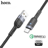 Dây sạc tự ngắt chính hãng Hoco cap sạc nhanh usb to type c 6A bọc dù siêu bền cho android samsung