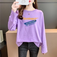 [AMYGO] Baju T Shirt Perempuan Lengan Panjang Women Long Sleeve Wanita Murah Baju T Shirt Perempuan Lengan Panjang Plus