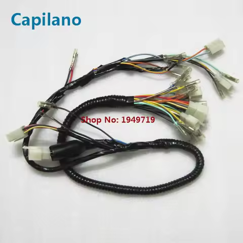 motorcycle AX100 JC100 HJ100 entire vehile cable wire line for Suzuki 100cc AX100 electric full asse