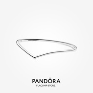 Pandora Wishbone Silver Bangle