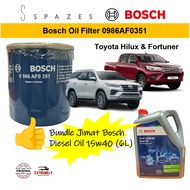 Hilux BOSCH OIL FILTER Hilux Oil Filter Fortuner Oil Filter 0986AF0351