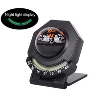 Car Dashboard Compass Car Mount Compass Black Compass for Vehicle Boat Luminous incline multifunctio