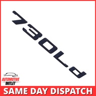 730Ld LETTERING REAR BOOT LID TRUNK BADGE EMBLEM FOR BMW 7 SERIES, GLOSS BLACK