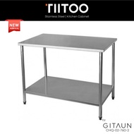 [TIITOO] Stainless Steel Working Table / Stainless Steel Kitchen Working Table 2 Tiers / CHQ-02-760-