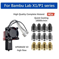 For Bambu Lab P1S Hotend Complete Assembly Upgrade Hardened Steel Extruder Kit For X1 X1C P1P P1S Fa
