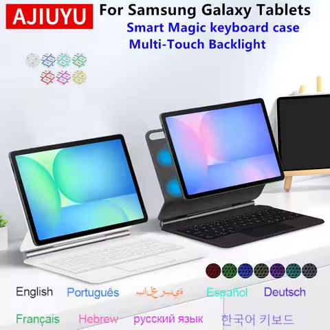 Magic Keyboard Case For Samsung Galaxy Tab S10 FE Plus 13.1 inch SM-X620 X626B Tab S10 S9 S8 S7 FE P