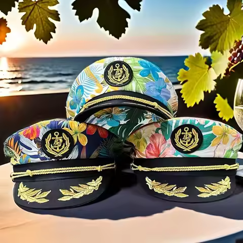 Burning Man Printed Embroidery Adjustable Navy Cap Sailing Cap Adult Nautical Cap Marine Cap Cruise 