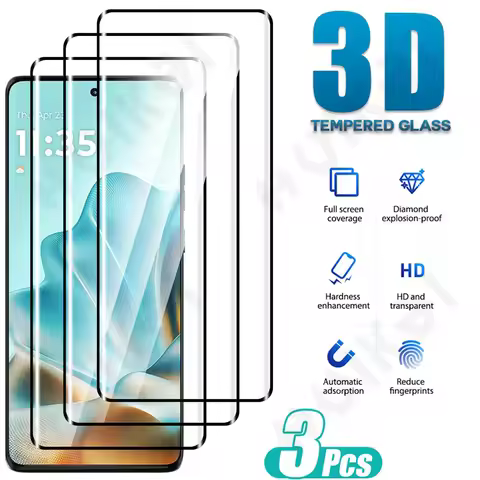 1-3 Pcs Tempered Glass For Motorola Moto Edge 60 50 Fusion G85 G15 G75 G Power Curved Full Screen Pr
