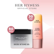[SET ผิวสวยสู้แดด] Her Hyness UV Sunscreen 30ml  + Toner Pad Black Jar (1 กล่อง 80 แผ่น )