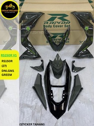 (STICKER TANAM/AIRBRUSH) RAPIDO COVER SET HONDA RS150 RS150R V1/V2/V3 (27) DNLGM1 GREEN/HIJAU LUMUT