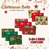 3 in 1 Ring Curtain Christmas Balls Geena 5ft 6ft and 7ft