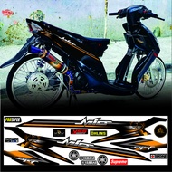 Stiker Mio Sporty Mio Smile Striping Mio Amore Mio Sporty Mio Smile Thailand Stiker Mio Smile Variasi Hitam Tahan Vernis Laminasi Glosy mengkilap