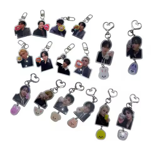 KZOO Stray Kids fans cosplay Kpop South Korea Idol BangChan LEE KNOW double-sided acrylic keychain b