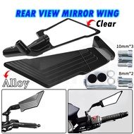 2025 Side Mirror Horus Winglet Full Alloy 28cm Large Adjustable Mirror Mount Walang Grado Clear Lens