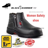 ORIGINAL Black Hammer Women Mid Cut with Shoelace Safety Shoes BH 3888 Kasut safety perempuan BH3889