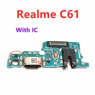 Fast Charging Board For Realme C61 USB Charger Dock With IC Mobile Phone Part