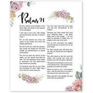 Aisle Poster Psalms 91 Wall Art Prints Bible Verse Decor with God Quotes for Home Office Prayer Room