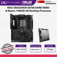 [Dynacore Bundle] ASUS ROG CROSSHAIR X870E DARK HERO MOTHERBOARD & AMD Ryzen 7 9850X3D Desktop Proce