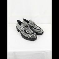 莉亞精品♡Prada 水鑽緞面樂福鞋 尺碼38.5 近新閒置