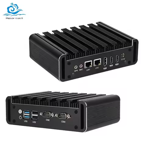 Helorpc 2LAN2COM Industrial Mini PC with Inter N100 DDR4 Max up to 16Gb Support Windows10/11 Linux 3
