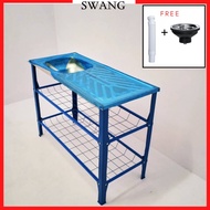 18" x 41" x 31" KITCHEN BASIN RACK STAND Rak Sinki Singki PVC Dapur Dish Washer Rack Kaki Sinki (REA