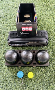 เปตอง FBT LAFRANC SB Soft Black (ลูกเปตองสีดำ) น้ำหนัก 700 กรัม ขนาด 72 มิล แบบลาย 04 (ชุด 3 ลูก +ล