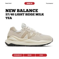 New Balance 5740 Light Beige Milk Tea 100% Original Sneakers Casual Men Women Shoes Ori Shoes Men Shoes Women Running Shoes New Balance Original