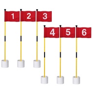 Golf Flagsticks Mini, Putting Green Flag for Yard, All 3 Feet, Golf Pin Flags Hole Cup Set, Fibergla