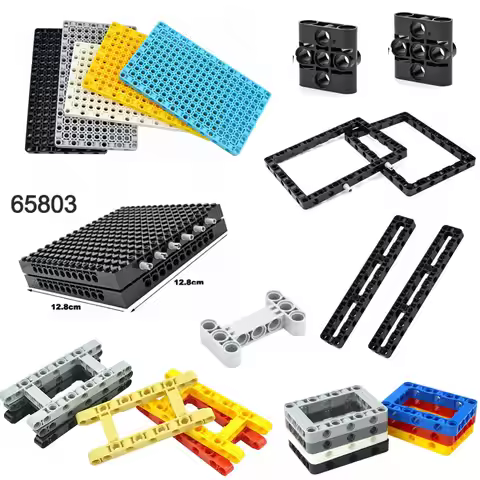 Building Blocks Technical Parts Hole Arm Pin Connector Liftarm Bricks Compatible Base Frame 64179 39