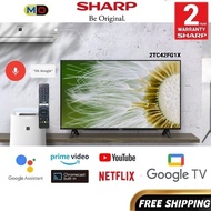 {FREE SHIPPING} Sharp 42 Inch AQUOS  Google TV  2TC-42FG1X slim bezel Youtube Netflix smart tv 2K FU