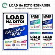 Laminated | Load na dito Signage l Load Available Here Signage