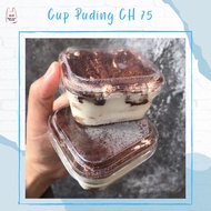 (Contents 10pcs) Small Square Pudding Cup CH-7575 Small Square Jelly Cup Pudding Container DESSERT C