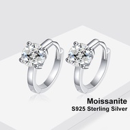 Real 0.5ct 1ct Moissanite Earrings Luxury Lab Diamond Earrings In S925 Sterling Silver With GRA cert